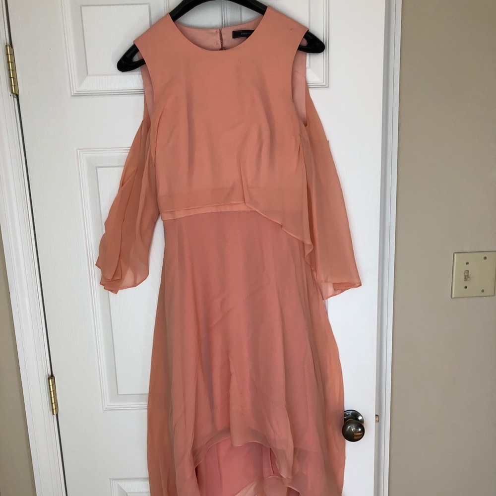 BCBG coral high low dress